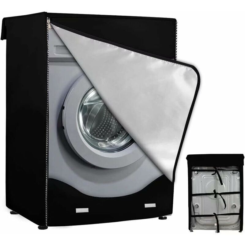 Abdeckung Für Frontlader-waschmaschinen – Wasserdicht, Staubdicht, Xl (60 X 64 X 85 Cm), Schwarz