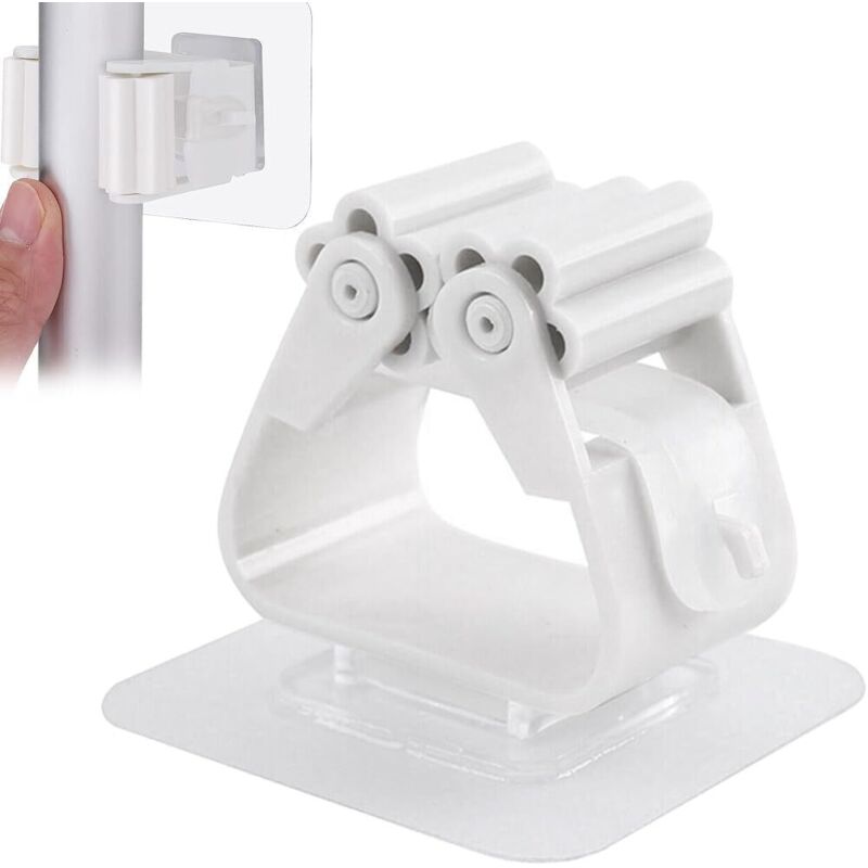 Set Mit 2 Wandbesenhaltern Mit Klebefläche – Wandbesenhalter Ohne Bohren – Ordnungsaccessoires – 2 Stück