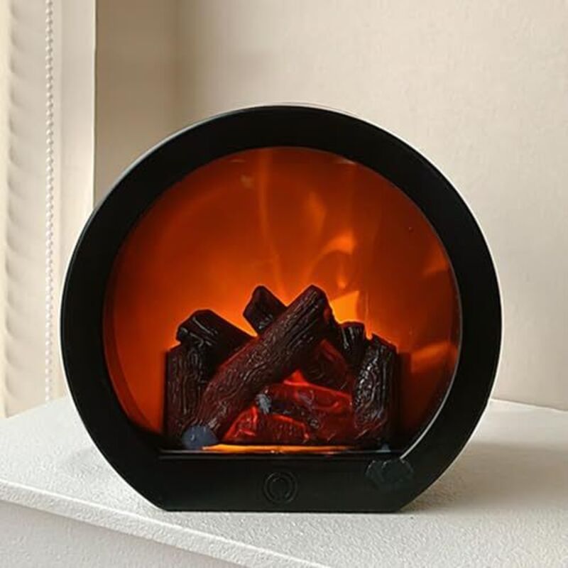 Led-kamin, Berührungsempfindliche Kaminlampe, Elektrischer Kamin Mit Flammeneffekt, Dekorativer Tischkamin Für Zuhause, Betrieben Mit Usb Und Batterien