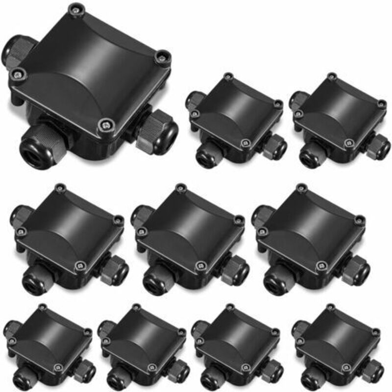 Anschlussdose, 10 Stück, Verbindungsdose, 3-wege-wasserdichtstecker Ip66, Wasserdicht Für Den Außenbereich, Für Kabeldurchmesser 5–10 Mm