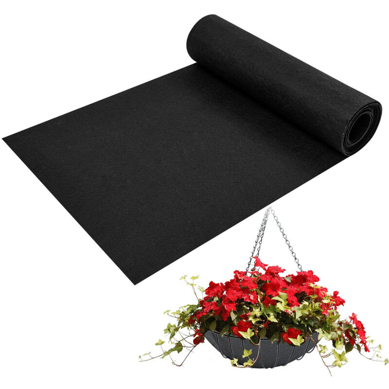 Vliesfilzrolle Für Hängeampeln, 30 X 300 Cm, Leicht Zuschneidbar, Für Drinnen Und Draußen, Garten, Blumentopf, Pflanzgefäß