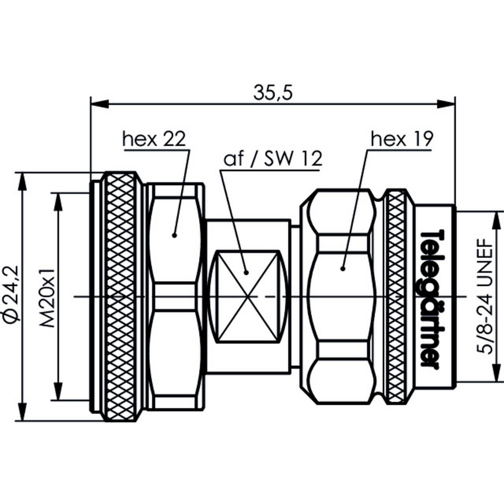 Telegärtner 100024211 100024211 N-adapter N-stecker - 4.3-10 Stecker 1 St.