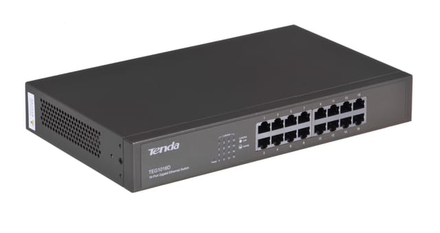 Tenda 16-port Gigabit Ethernet Switch Unmanaged Blau