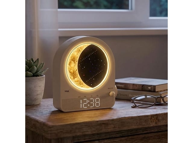 Tfa Dostmann 60.2053.15 Quarz Lichtwecker Hellgrau Alarmzeiten 2 Ambiente Licht