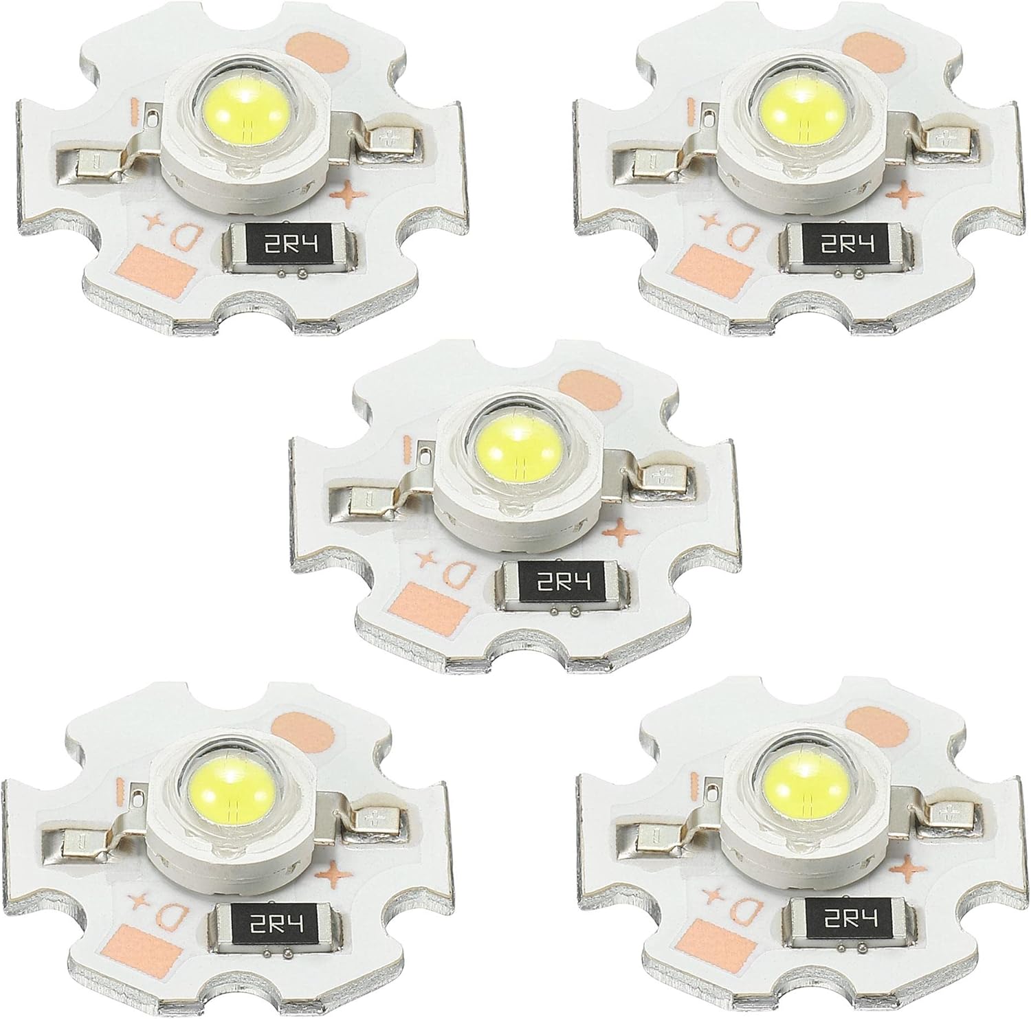Packung Mit 25 Hochleistungs-leds (5 V, 1 W, 200 Lm), Smd-chip, Warmweiß (3000–3200 K), Für Heimbeleuchtung, Studio, Ausstellungen, Lebensmittelbeleuchtung Und Strahler