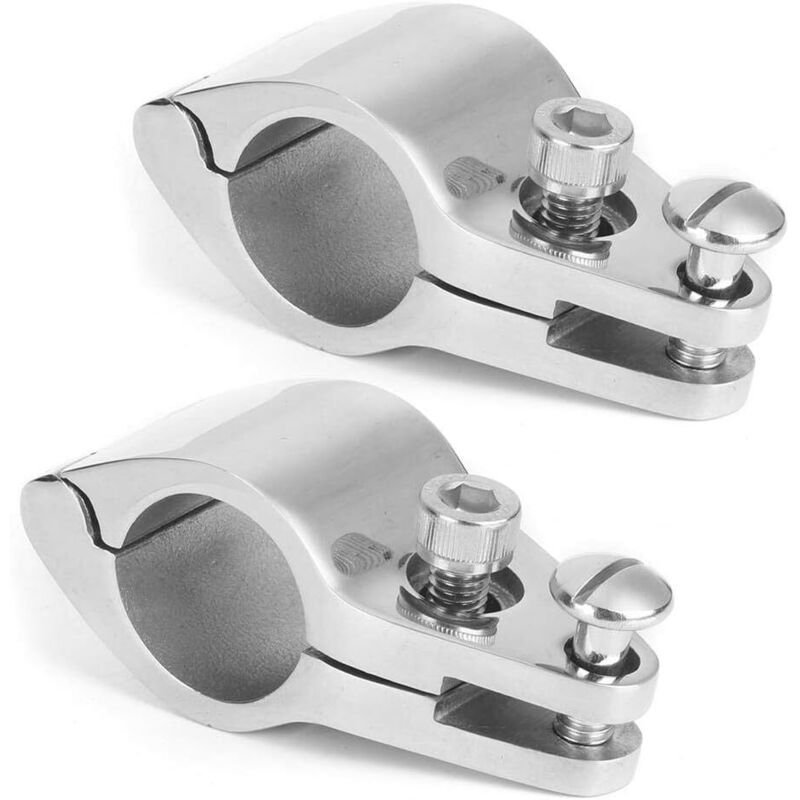Boots-gleitklemme, 2 Stück Stahl-bootsbeschläge Zur Befestigung Von Bimini-top-gleitflanschen Für Aufblasbare Kommerzielle Yachten (22 Mm)