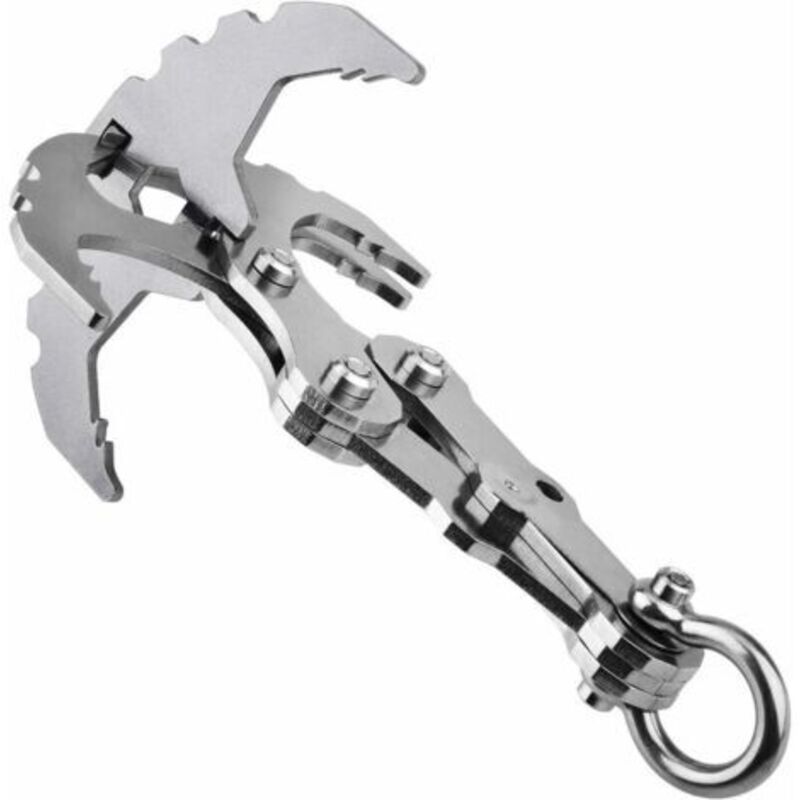 Klappbarer Outdoor-überlebenshaken Aus Edelstahl, Outdoor-kletterkarabiner, Klappbares Bajonett Mit Fliegender Tigerkralle Für Camping, Multifunktionaler Schwerkrafthaken