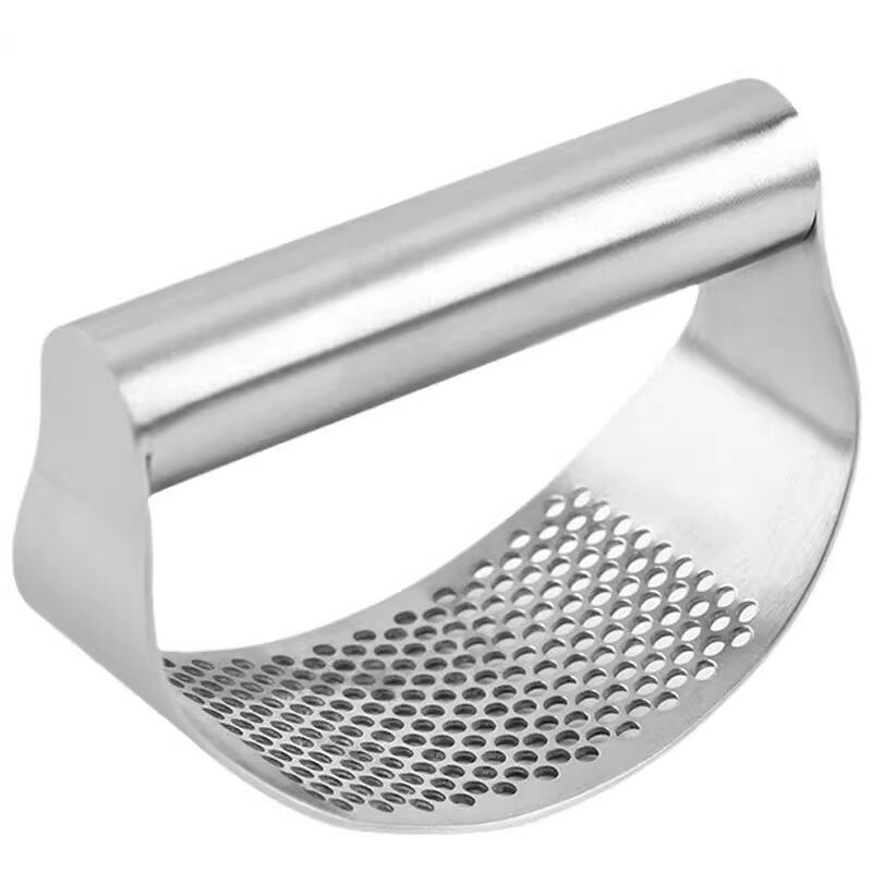Knoblauchpresse, Handbetriebene Knoblauchpresse Aus Edelstahl, Knoblauchmühle, Knoblauchzerkleinerer, Knoblauchpresse, Mörser Und Stößel, Tragbares Küchenutensil, Leicht Zu Reinigen.