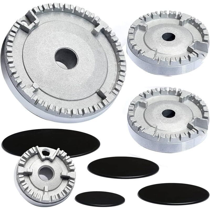 Packung Mit 4 Gasbrennerabdeckungen Für Backöfen, Herde, Gaskochfelder, Kochfelder, Zubehör Für Gaskochfelder (flache Kochfläche)