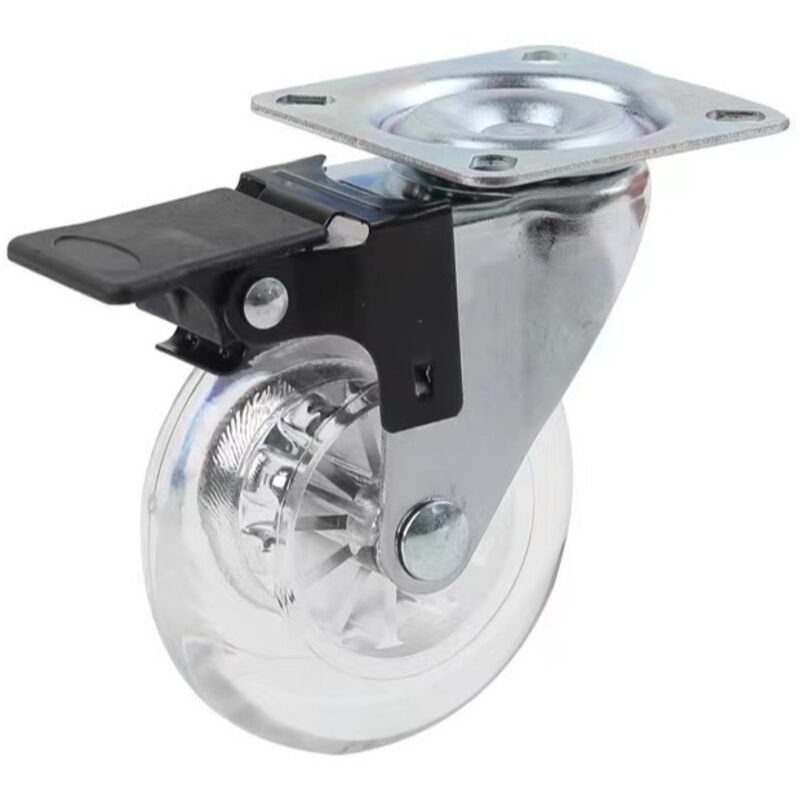 Set Mit 4 Möbelrollen Mit Bremsen, 360° Drehbar, Bis 120 Kg Belastbar, Bodenschonend