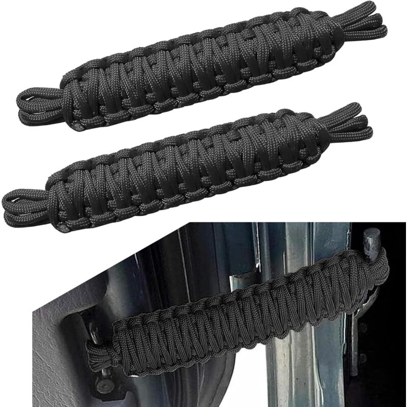 Set Mit 2 Türbegrenzerbändern, Strapazierfähig Und Reißfest, Handgewebt Aus Paracord, Kompatibel Mit Jeep Wrangler Jk Jl