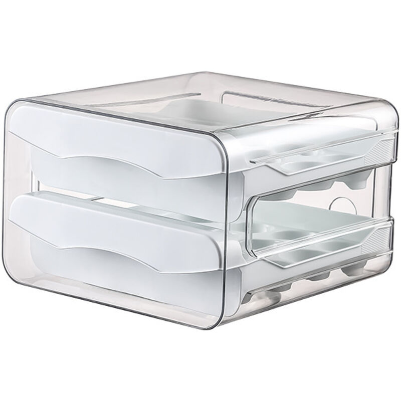 Eierbox Aus Kunststoff, Eierschublade Für Den Kühlschrank, Eierbox Für 32 Eier, Stapelbare Transparente Eieraufbewahrungsbox Mit Schublade Zur Aufbewahrung Von Eiern