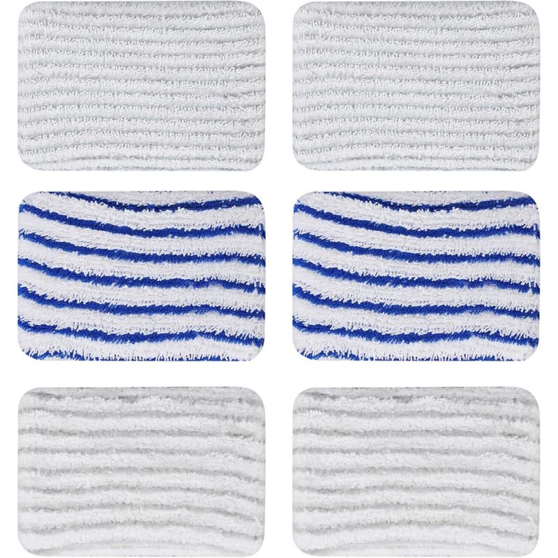 6-teiliges Set Waschbarer Mikrofaserpads, Wischmoppbezug Für Rowenta Clean & Steam Zr850002 Zr005801 Zr005804 Ry7 Ry8