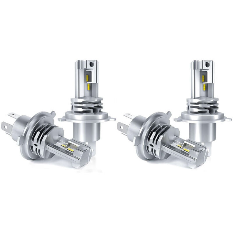 H4 6500k Weiße Led-lampe Für 12-24v Autoscheinwerfer, Fern-/abblendlicht-umrüstsatz (4-teilig)