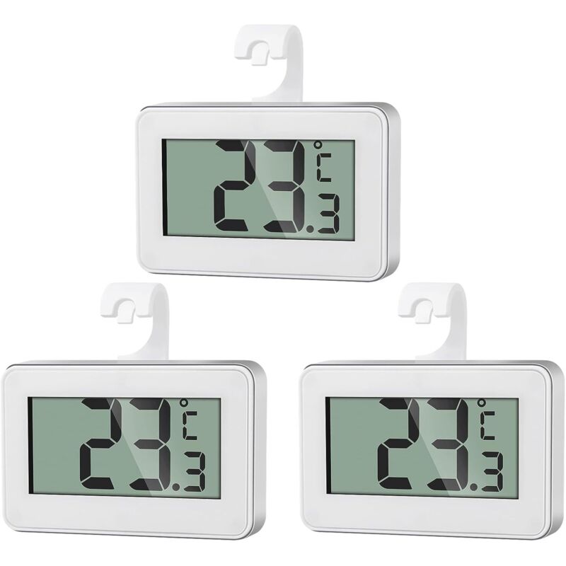 3 Mini-digitalthermometer, Gefrierschrankthermometer, Digitales Kühlschrankthermometer