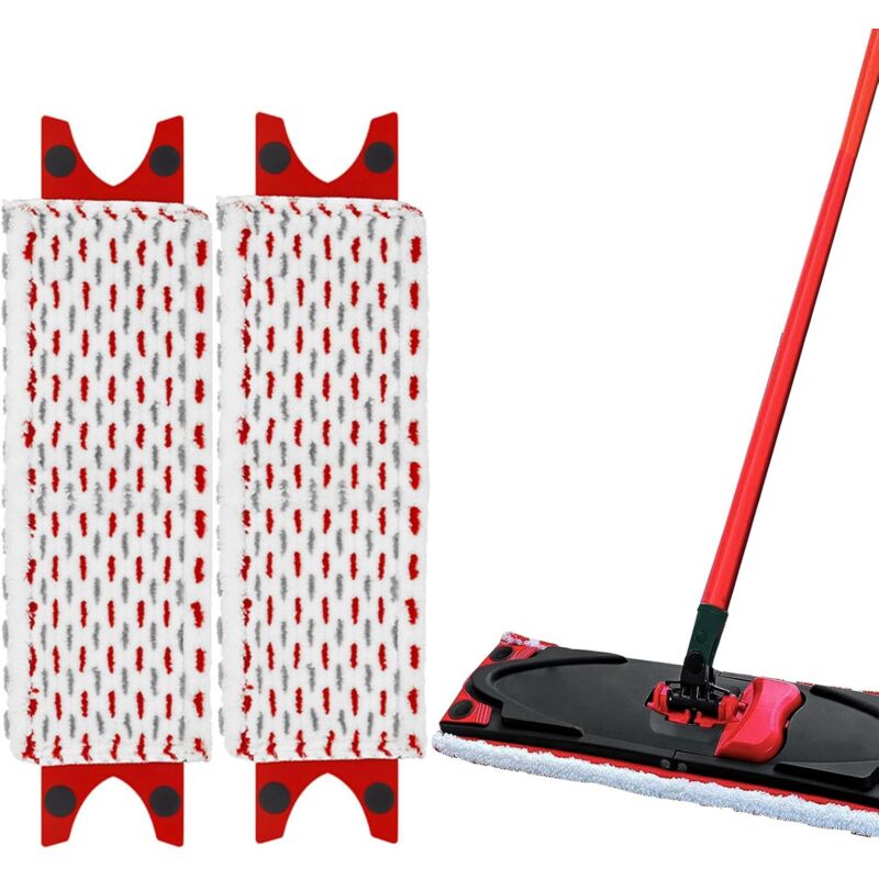 2er-pack Nachfüll-wischmopppads, Kompatibel Mit Vileda Ultramax, Saugfähiges Mikrofaser-wischmopp-nachfüllset, Wiederverwendbare Mikrofaser-pads, Zur Fleckenentfernung Und Bodenreinigung