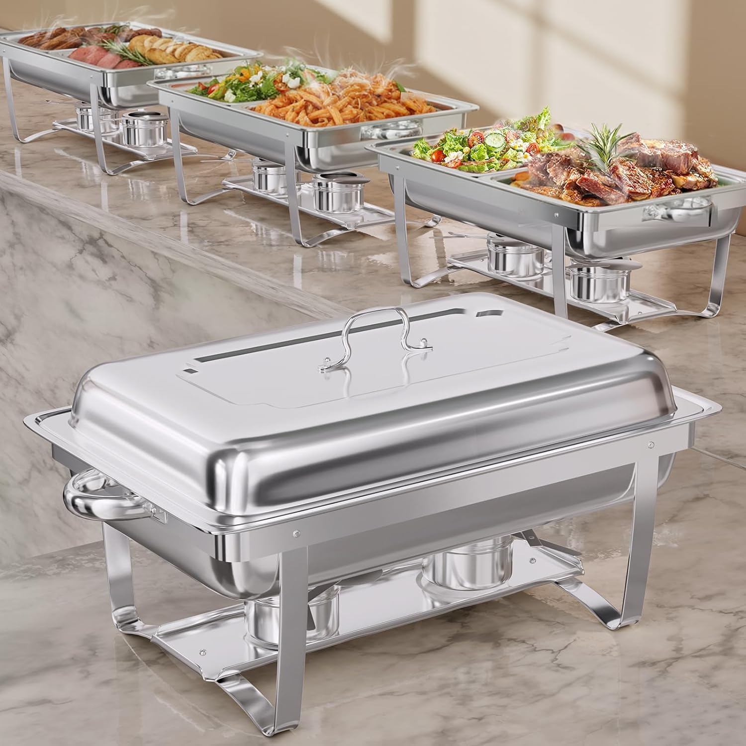 9-liter-edelstahl-chafing-dish Für Buffets Zu Hause Und In Restaurants - (1 Stück)