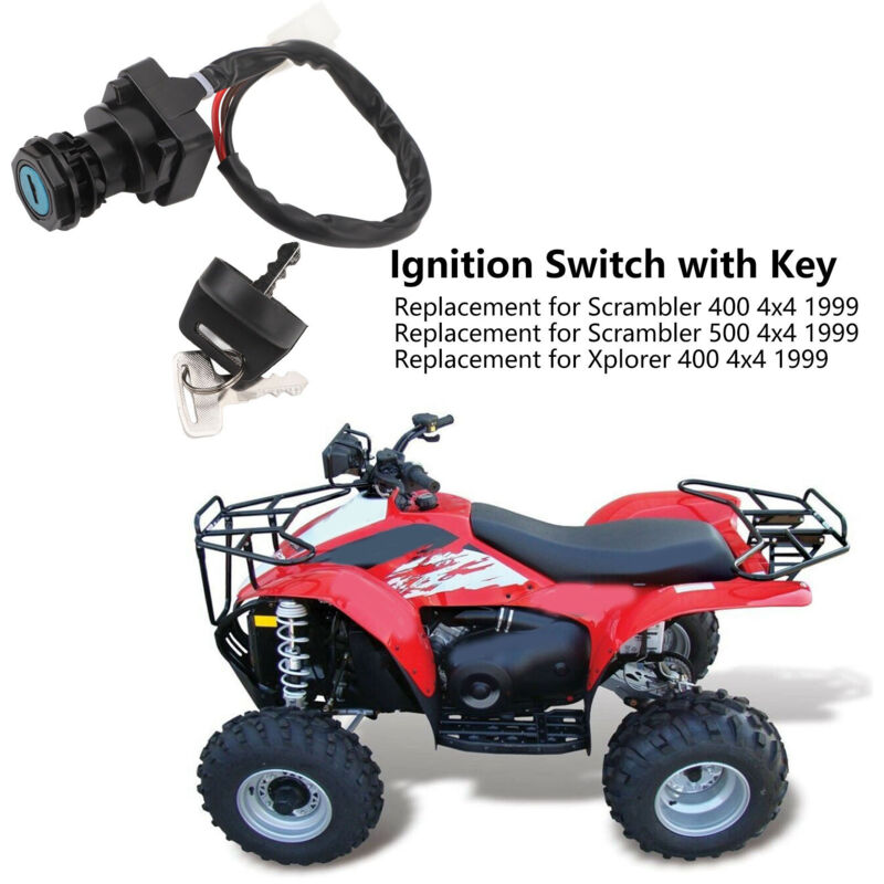 Interrupteur De Contact Avec Clé 4110209 - Interrupteur Étanche Et Antidéfaut Pour Quad Scrambler 400/500/xplorer 400 4x4 1999