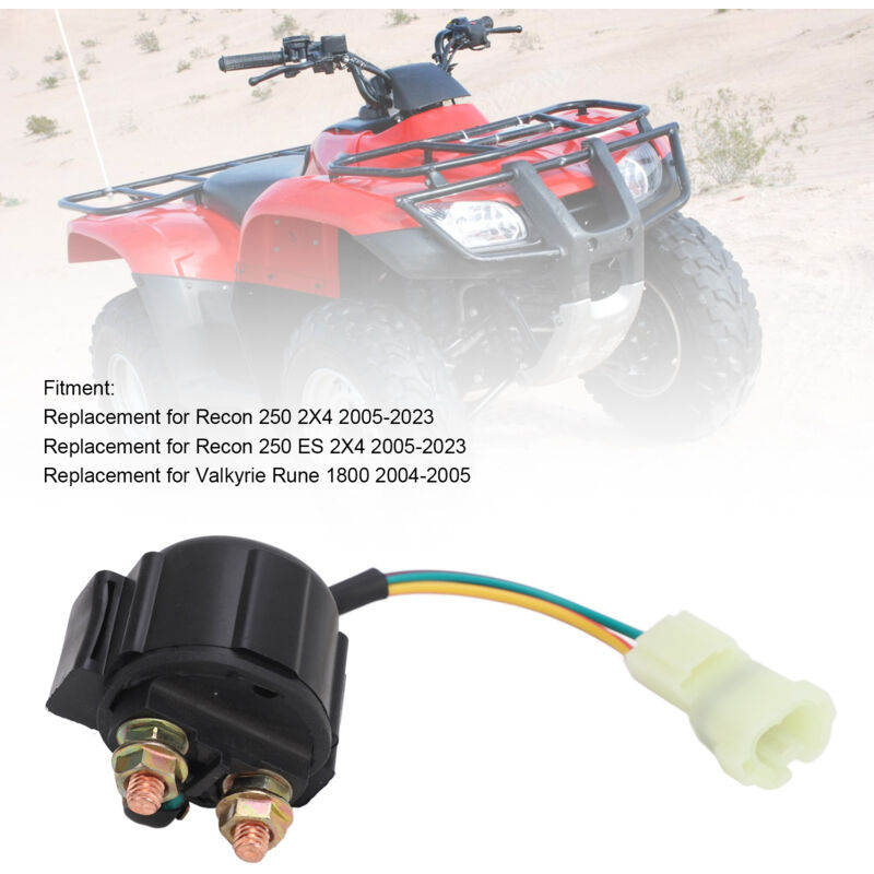 Relais De Démarrage Solénoïde Compatible Honda Recon 250 / Valkyrie Rune - Modèle 35850 Mec 000 - Remplacement Durable Et Direct