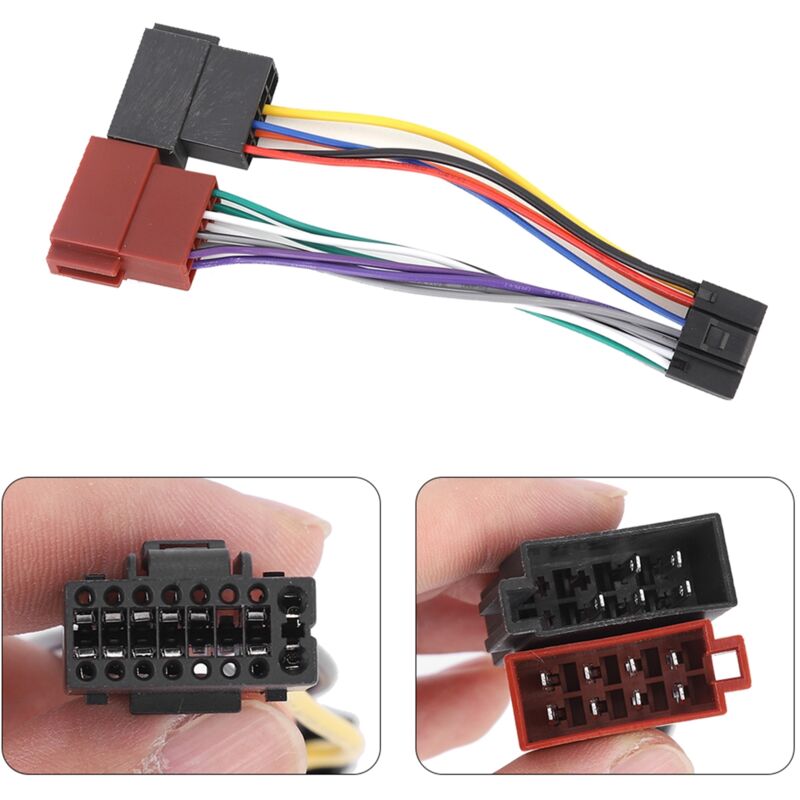 Adaptateur Connecteur Iso 16 Broches Pour Autoradio Kenwood Jvc