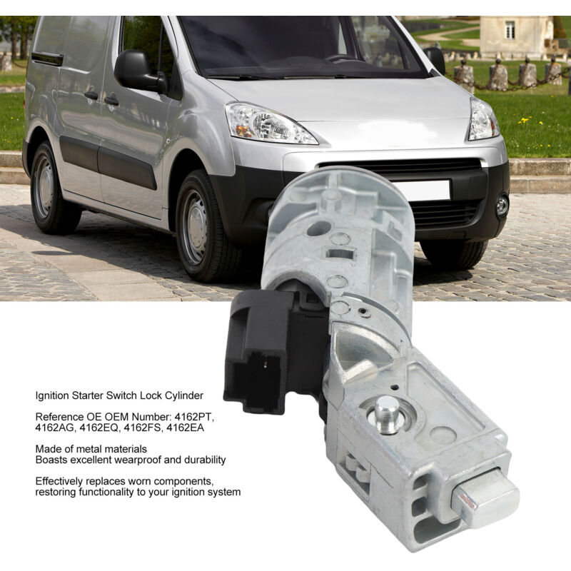Cylindre De Contact De Démarrage Avec 2 Clés 4162ag Pour Peugeot Partner Ii 2008-2018