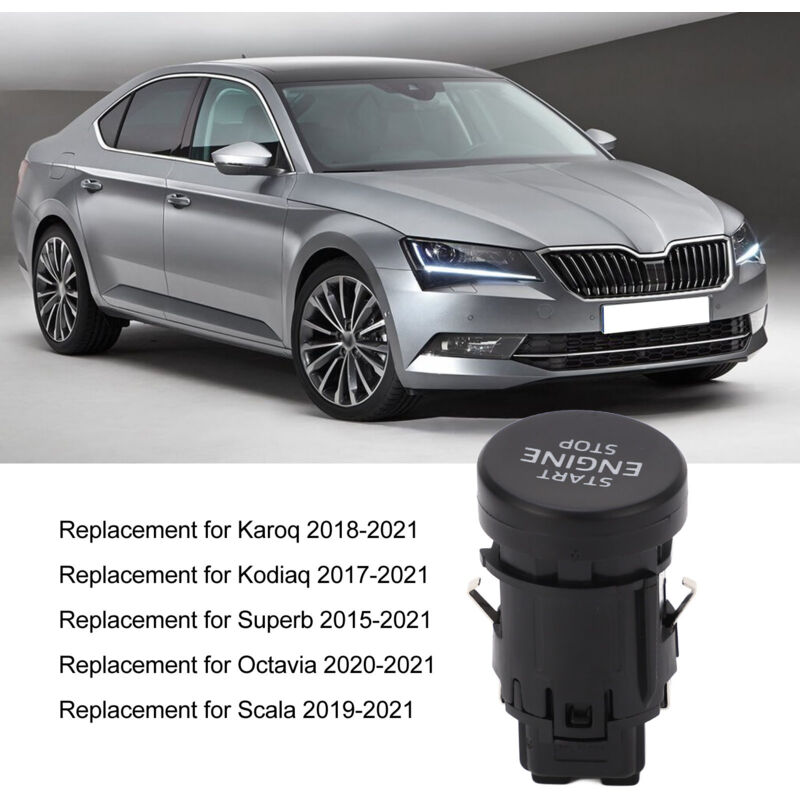 Bouton D'Allumage Moteur Start/stop 5ed905217 De Rechange Pour Karoq Kodiaq Superb Octavia Scala