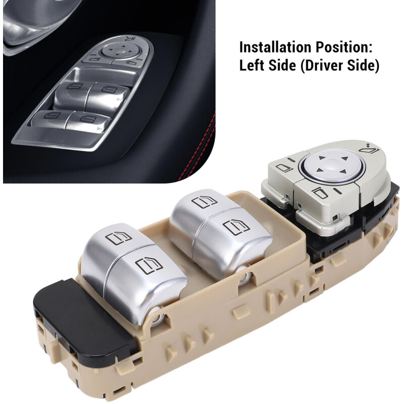 Interrupteur De Vitre Électrique Côté Conducteur Gauche Oe 2139055103 Pour Mercedes-benz Classe E W213 2016-2023 - Beige