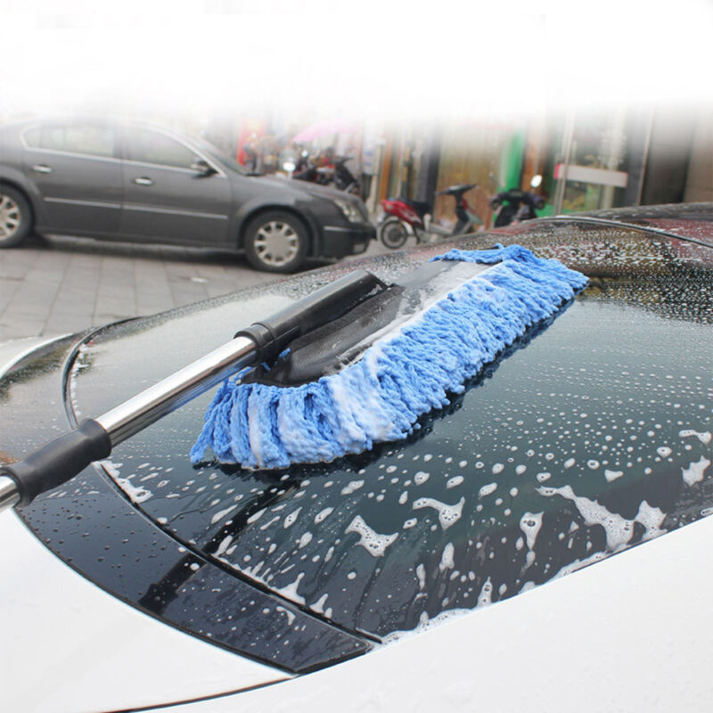 Balai De Lavage Pour Voiture, Manche Longue Extensible, Microfibre, Kit De Nettoyage Multifonctionnel Pour Toutes Surfaces
