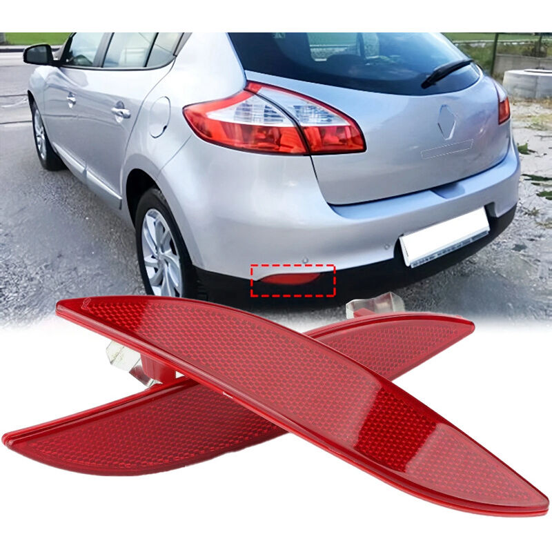 Applicable Aux Modèles Renault Megane Mk3 2008-2013, Panneau De Feu Réflecteur De Pare-chocs Arrière 265650004 Des Deux Côtés.