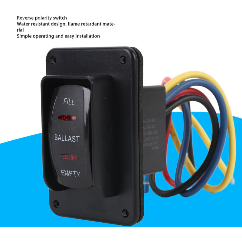 Inverseur De Polarité Dc12v/24v 30a Ip68 Étanche Pour Camping-car Caravane Bateau