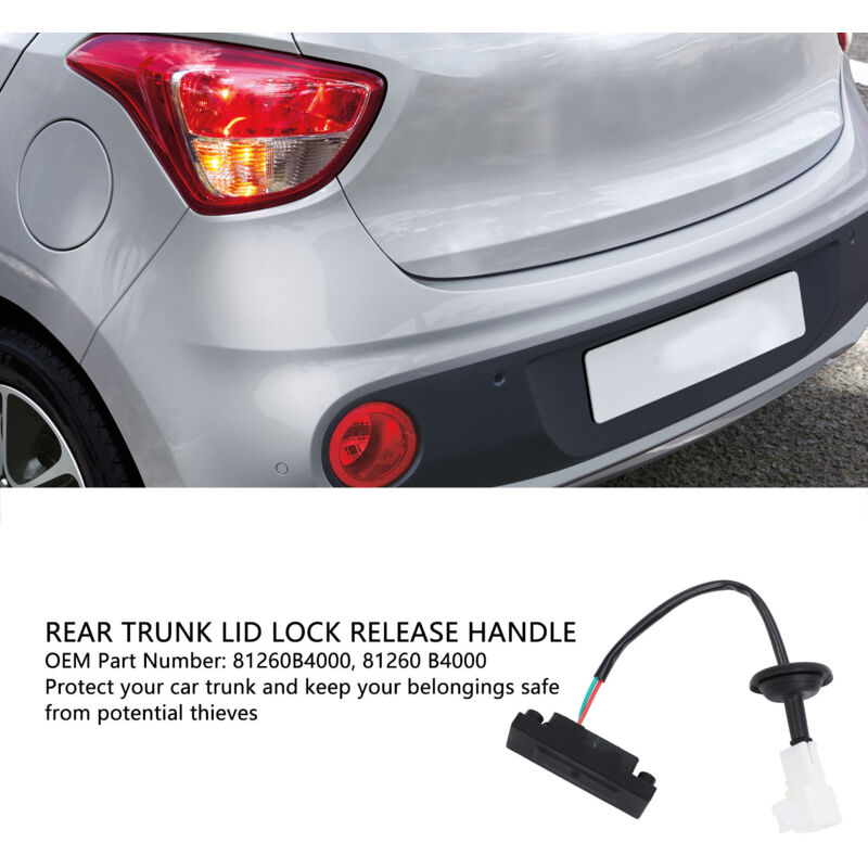 Poignée De Déverrouillage De Coffre Pour Hyundai I10 (ia/ba) 2013-2022 - Interrupteur Abs 81260 B4000, Installation Facile