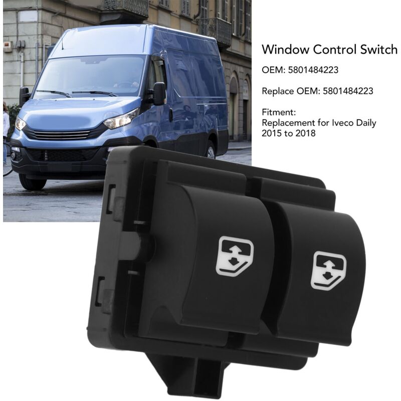 Interrupteur De Vitre Électrique Pour Iveco Daily 2015-2018 - Modèle 5801484223 / 5801511729