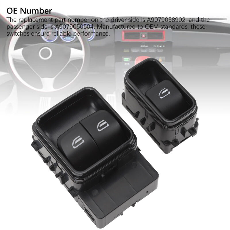 Interrupteur De Vitre Electrique A9079058902/a9079050504 Conducteur Et Passager Pour Mercedes-benz Sprinter 907/910 2018-2022