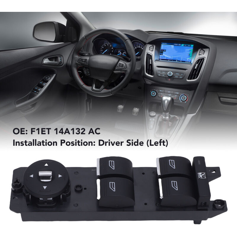 Interrupteur De Vitre Conducteur Pour Ford Focus 2014-2018 – Commande Principale F1et 14a132 Ac