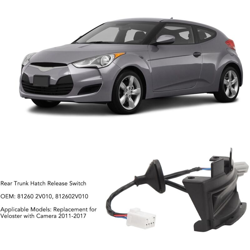 Interrupteur De Déverrouillage Hayon Arrière 812602v010 Pour Hyundai Veloster (2011‑2017) Avec Caméra