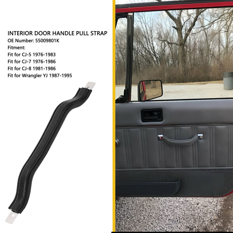 Poignée De Porte Intérieure 55009801k, Accessoire Pour Jeep Cj-5 Cj-7 Cj-8 & Wrangler Yj, Installation Facile