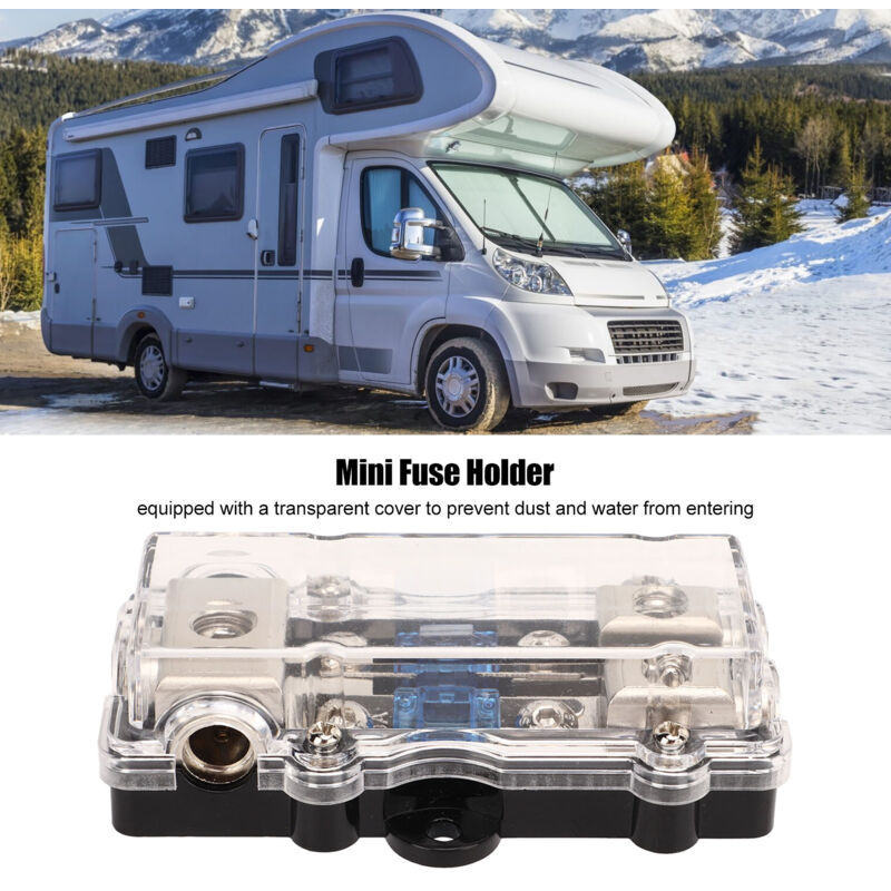 Porte-fusible Anl Haute Performance Pour Voiture Bateau Camping-car – Boîtier De Distribution Avec Fusibles 3 Entrées 4ga / 2 Sorties 8ga, 60a, Protection Contre Les Surintensités