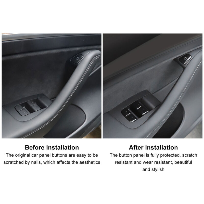 Ensemble De 11 Autocollants De Protection Pour Interrupteurs De Vitres – Compatible Tesla Model 3 / Model Y (2017-2021) – En Résine Anti-rayures