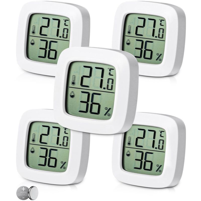 5-teiliges Digitales Thermometer-hygrometer-set Für Den Innenbereich