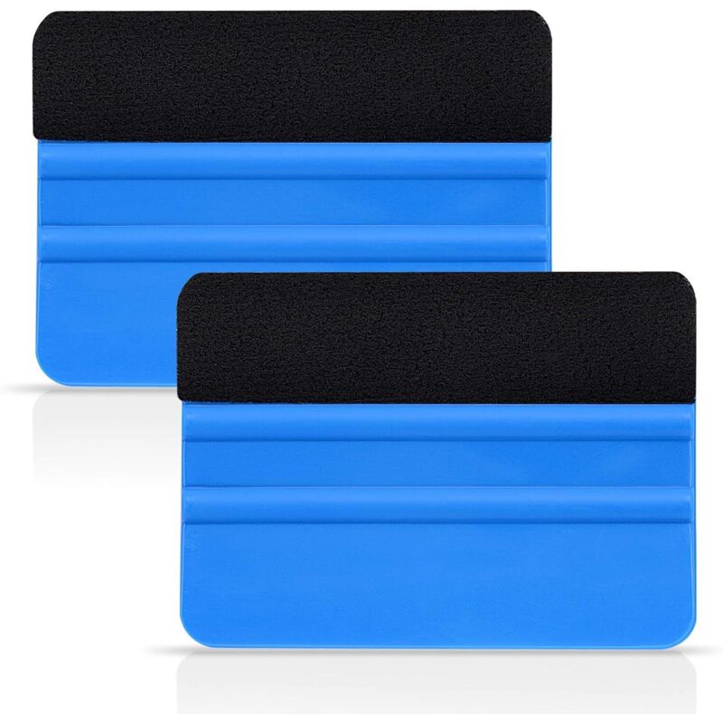 Blauer 2er-pack Fensterfolienrakel Mit Faserkante
