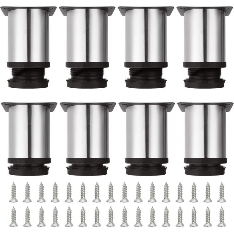 8 Stück Verstellbare Möbelfüße, 80 Mm Höhe, Schrankfüße