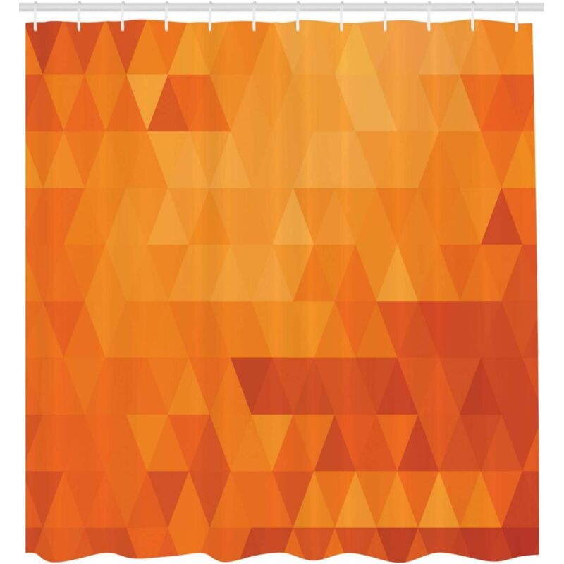 Orangefarbener Duschvorhang