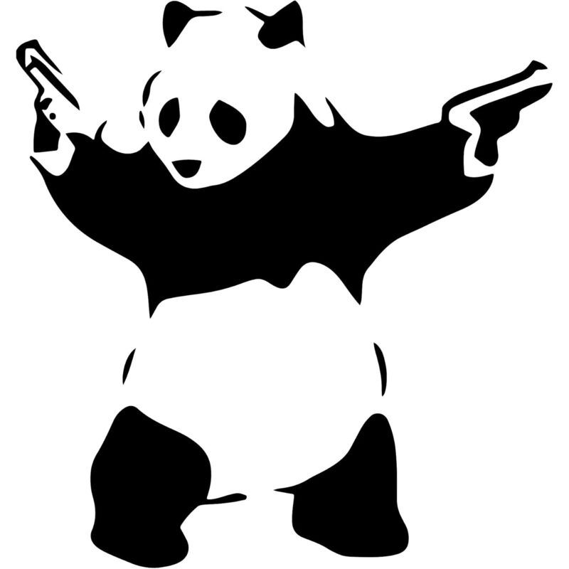 10 X 10 Cm Sport-panda-autoaufkleber Kung-fu-panda-aufkleber