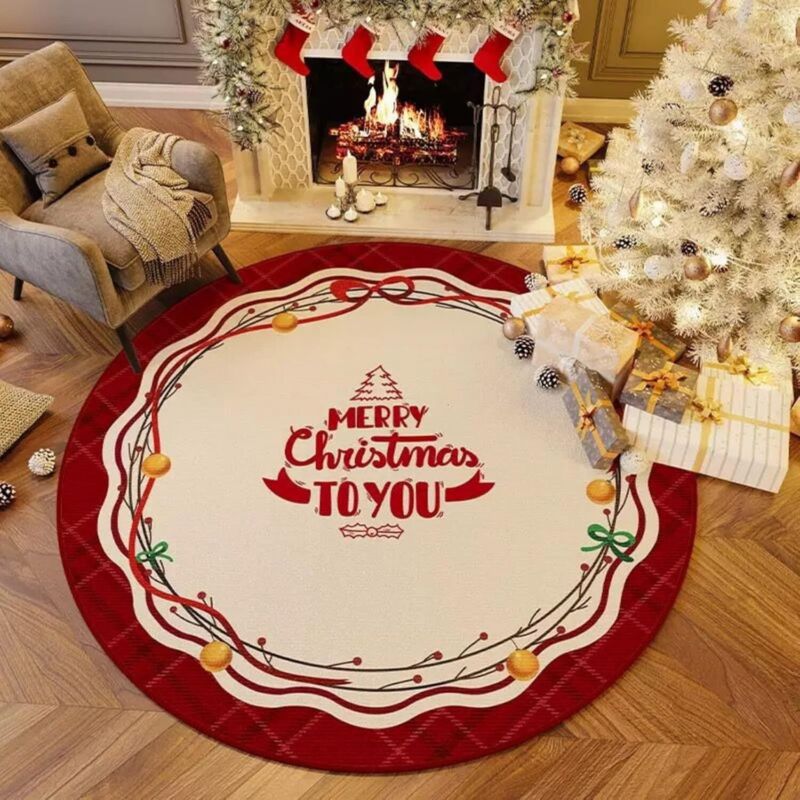 Runder Weihnachtsteppich 60 Cm