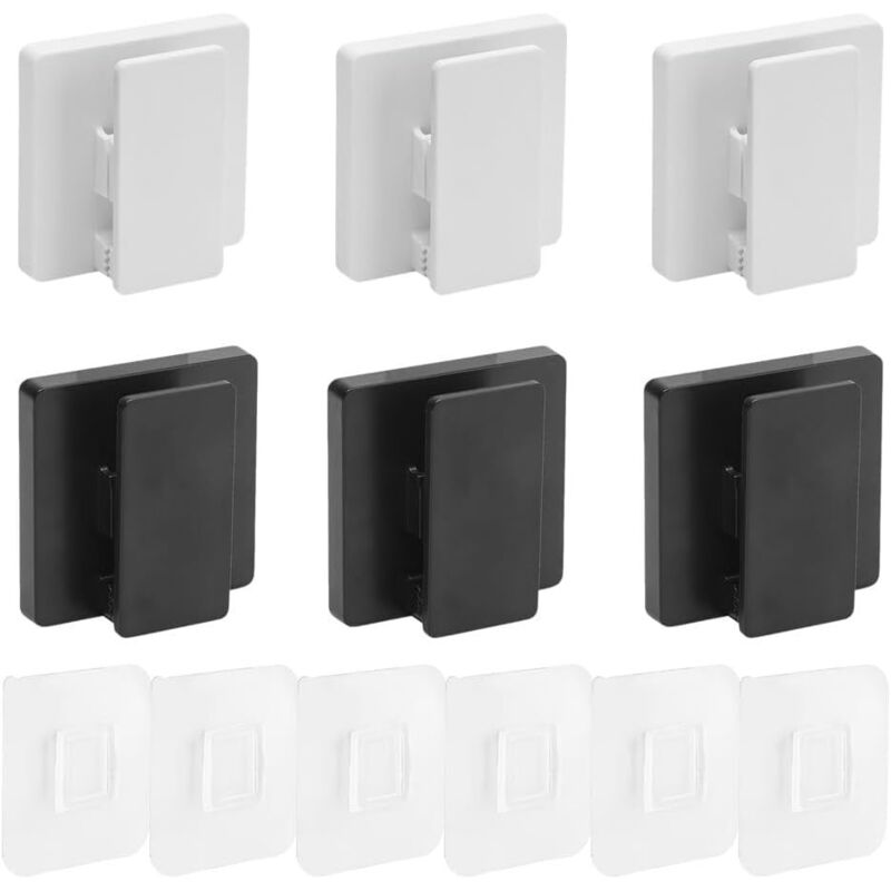 6 Selbstklebende Wandclips