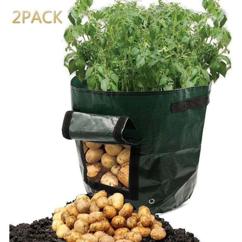 2er-pack Kartoffelpflanzsäcke / 10 Gallonen - Pe-pflanzsäcke Für Kartoffeln