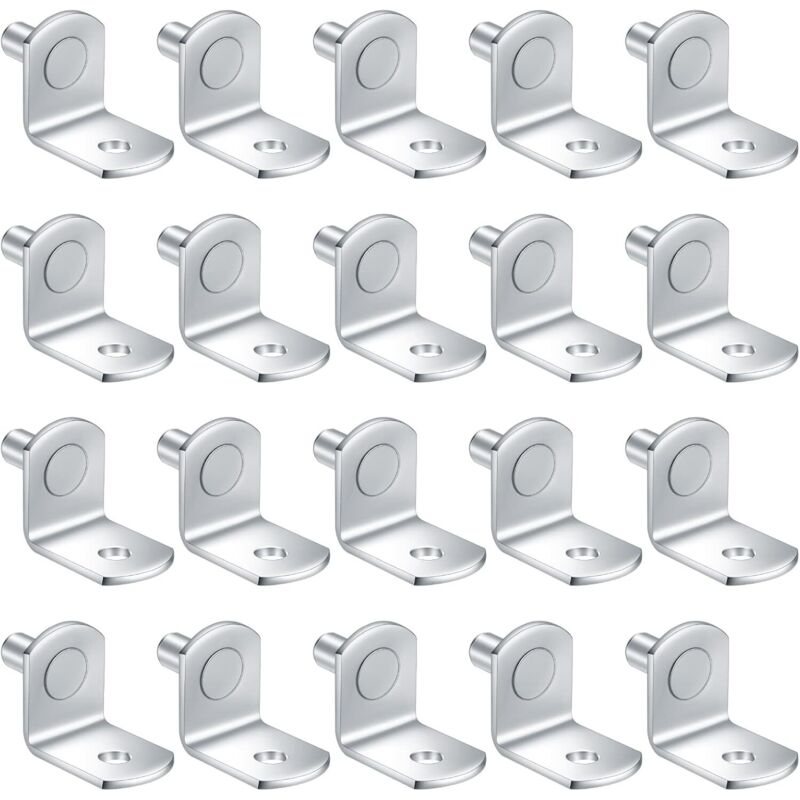 20 Stück Metall-regalhalterungsstifte L-form
