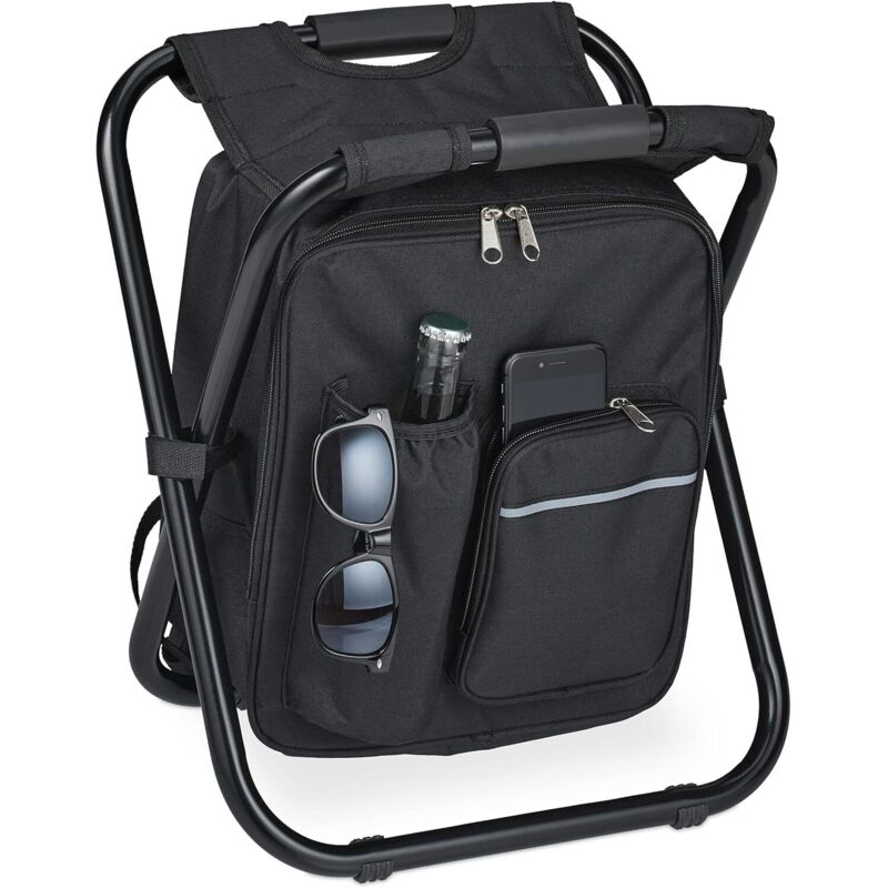 Schwarzer Campinghocker Mit Tasche