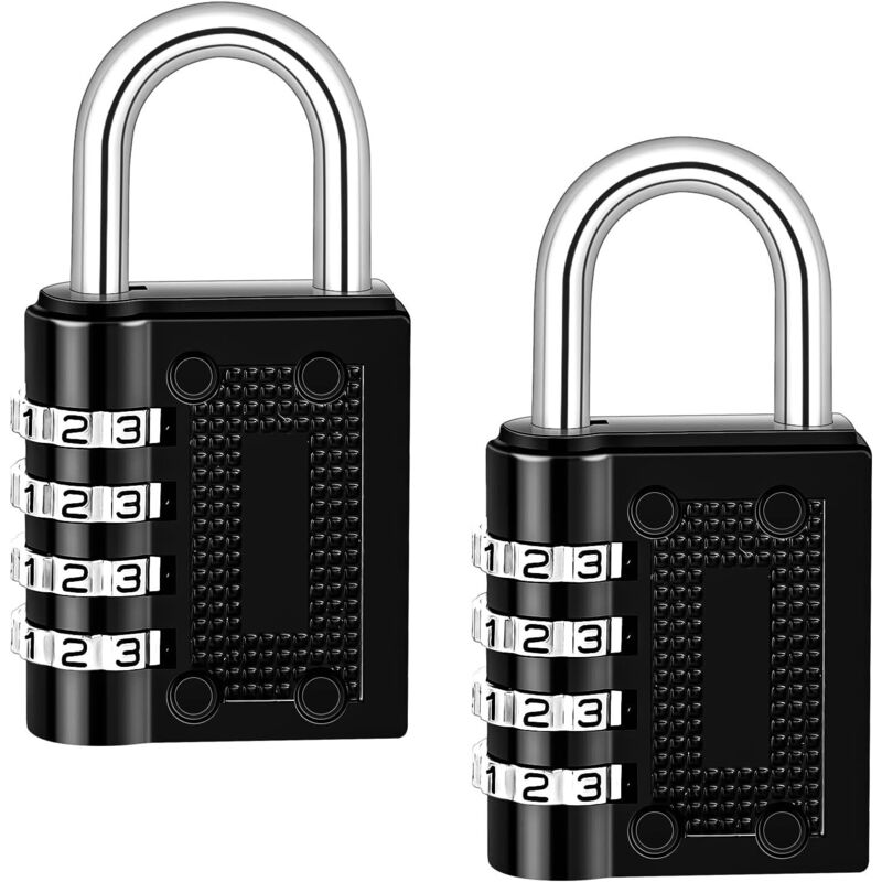 Set Mit 2 Vorhängeschlössern Mit 4-stelligem Zahlencode