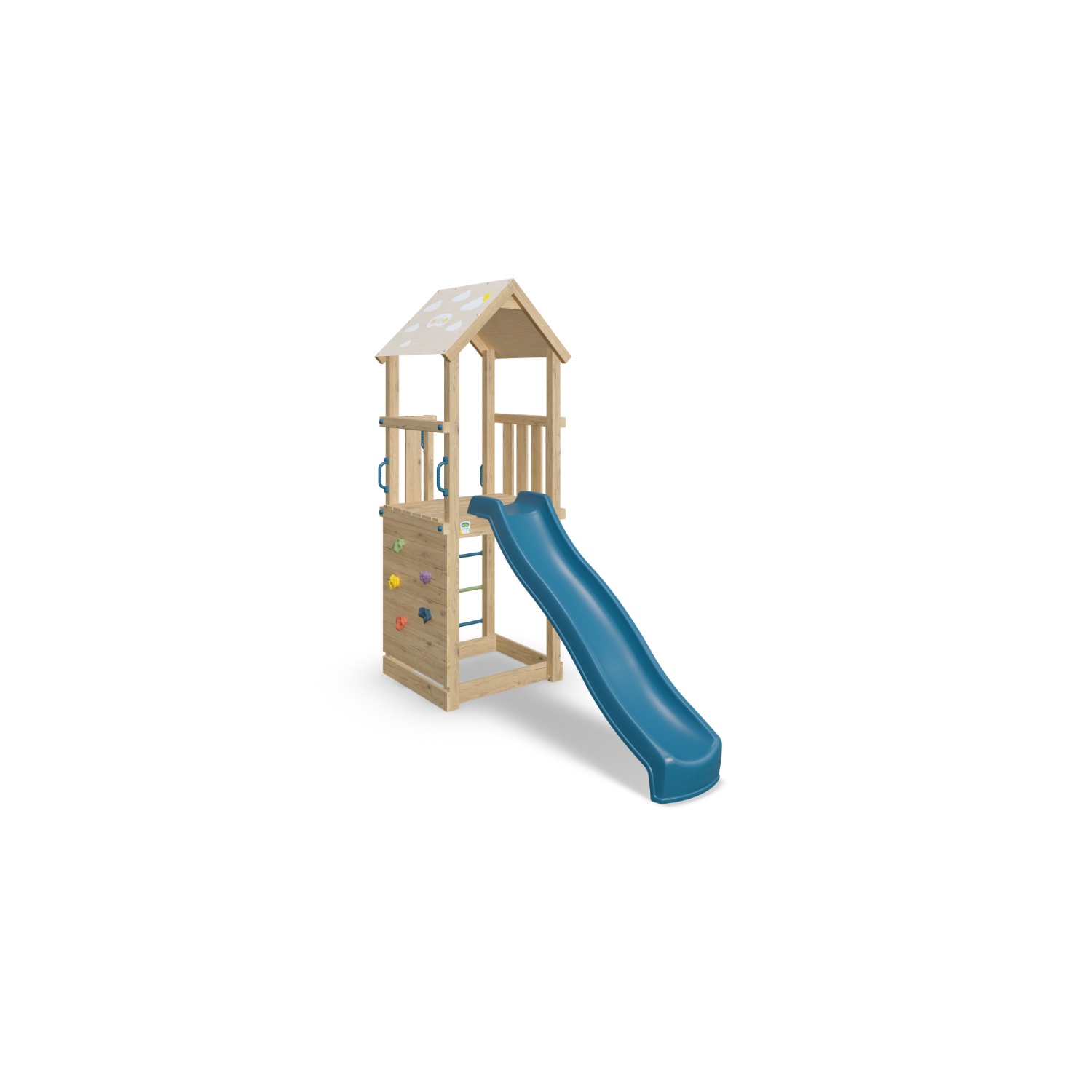 Trigano Spielturm Holz "sunny Xperience 2", Mit Rutsche, Sandkasten Und Kletterwand